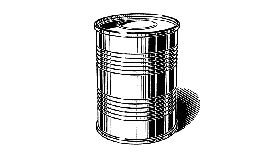 Vector Illustration of Steel Can