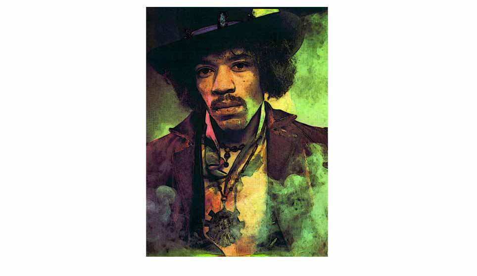 Painting of Jimi Hendrix