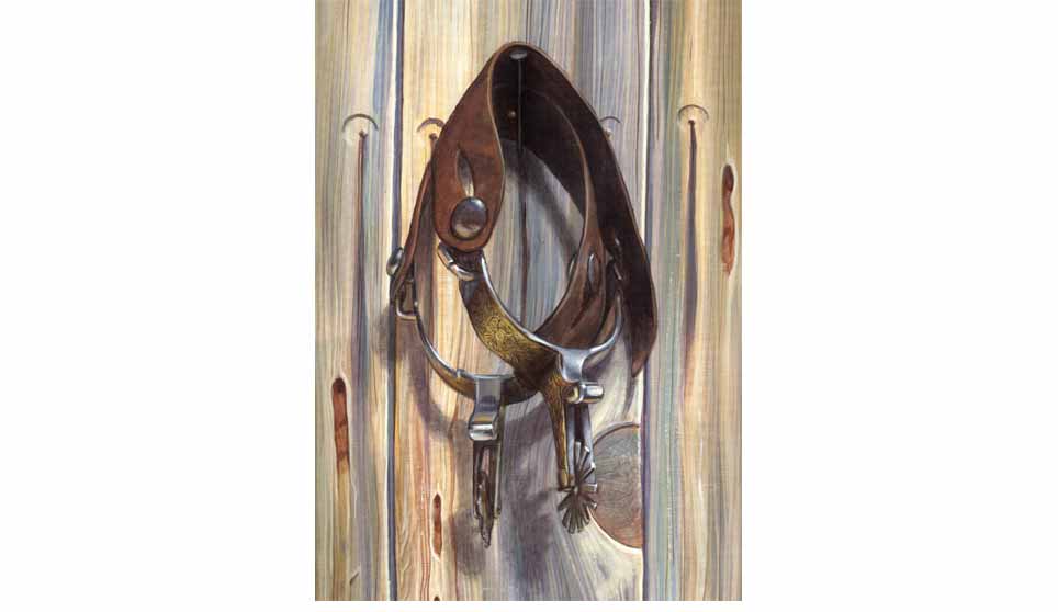Painting of Antique Cowboy Spurs