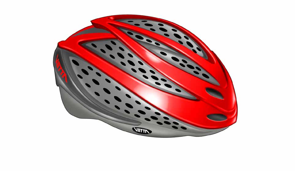 Airbrush Illustration of Vetta Bicycle Helmet